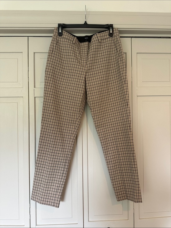 Theory Pants - Theory Beige Windowpane Chinos